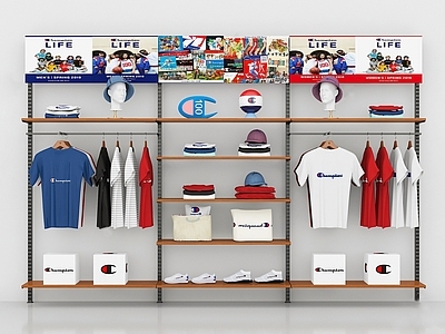 现代展示架 置物架 衣服