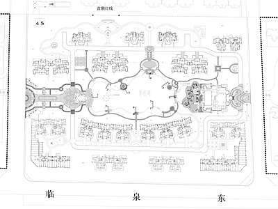 欧式居住区景观铺装平面图