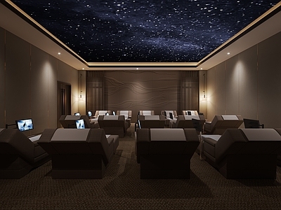 现代电影院 按摩椅 星空顶  放映厅