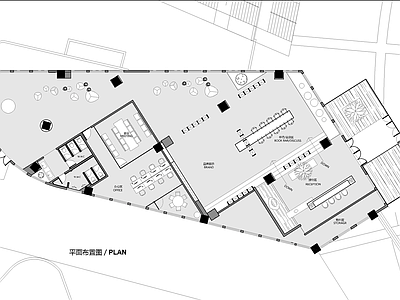 休闲接待会所室内设计CAD施工图