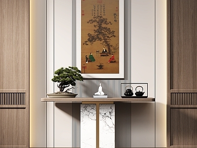 新中式端景条案 端景台