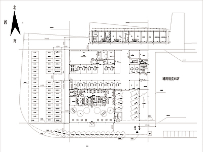 本田4S店建筑图cad施工图 展销厅
