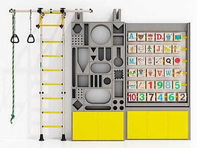 儿童游戏装备玩具柜 儿童器材童智力算数玩具墙 英文字母玩具 早教玩具