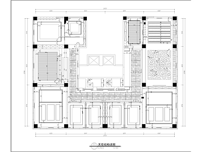 混搭城市花园七层办公平面图施工图