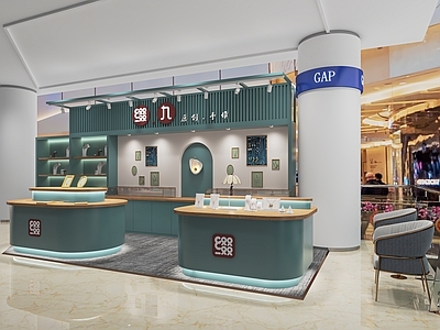 现代珠宝店 饰品柜 耳饰店 展示柜 中岛 商场柜台