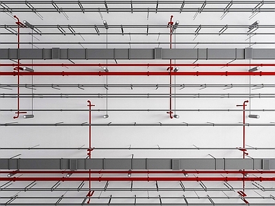 工业风通风管道 天花管道 消防管道 烟感喷淋 管道 天花
