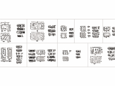 服装店cad装修合集 施工图