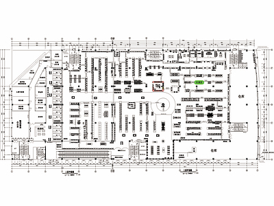超市CAD布局图 施工图