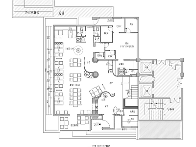 某餐饮店平面布置图 施工图