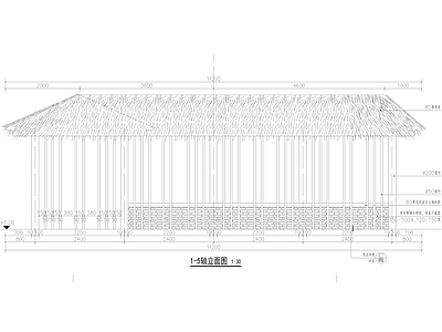 新中式竹廊详图 施工图