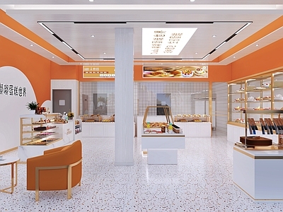 现代甜品面包店