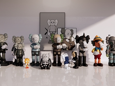 现代暴力熊KAWS 潮玩公仔摆件 卡通