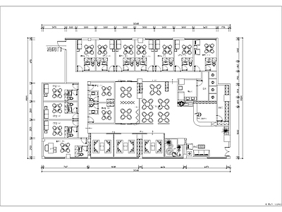 茶楼棋牌室平面方案 施工图