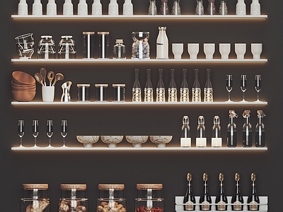 酒瓶酒杯厨房器具 酒瓶 酒杯 调料罐