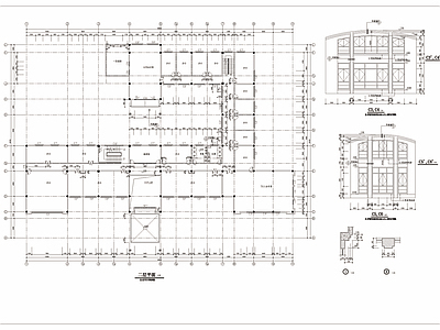 现代办公楼全套建筑CAD图 施工图