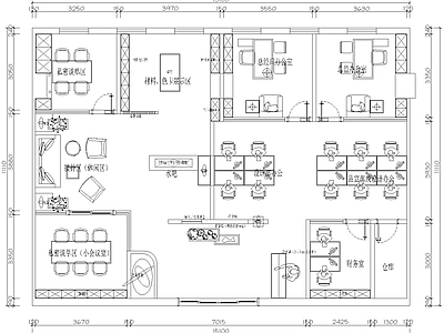 设计工作室平面方案 施工图