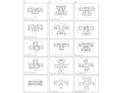 现代叠墅户型合集 施工图