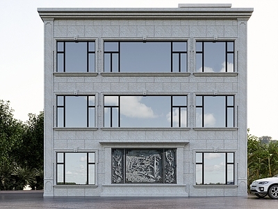 简欧自建房外观  多层住宅