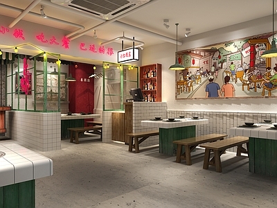 工业风火锅店