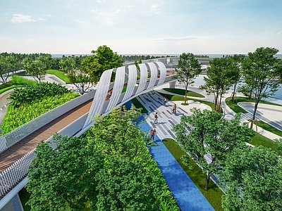 现代公园景观 戏水设施 儿童戏水游乐场地