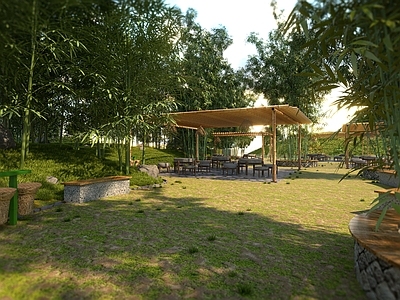 现代竹文化公园 竹林 乡村休闲景区