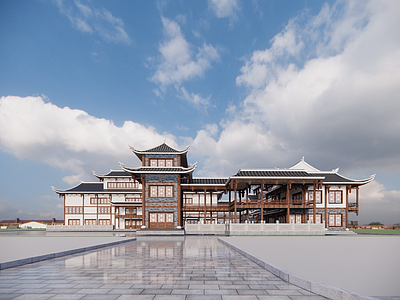 中式文化场馆 仿古剧院改造