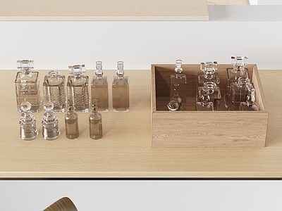 现代酒瓶 玻璃瓶 酒箱 酒具