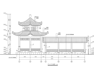 仿古建筑分水亭 施工图