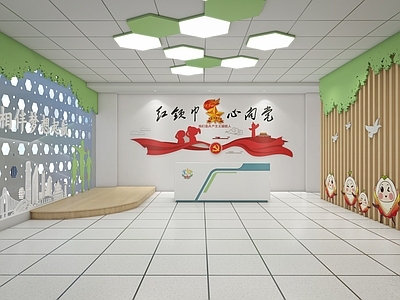现代学校广播室 队部室 活动室 红领巾室