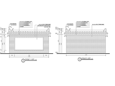 中式照壁景墙 施工图