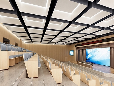 现代报告厅 礼堂 大型 阶梯