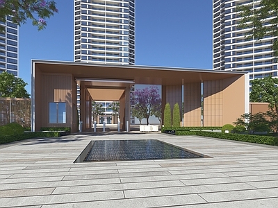 现代大门 小区入口