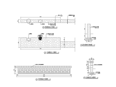 艺术景墙详图 施工图