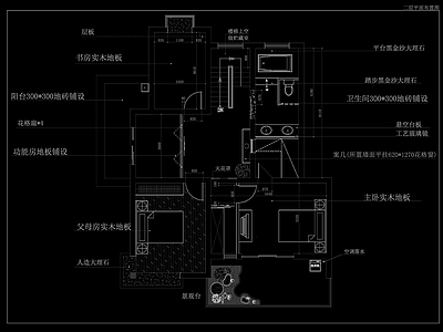 中式家居装修图 施工图 平层