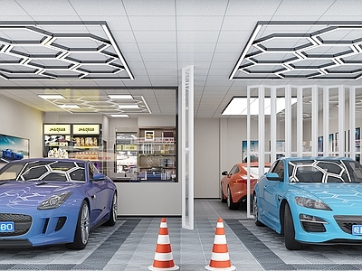 现代洗车店 汽修店