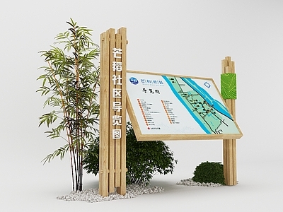 现代乡村场所指向引导牌 导视牌