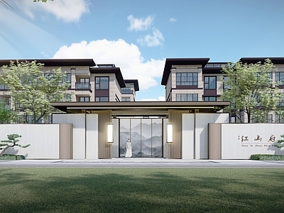 新中式入口大门
