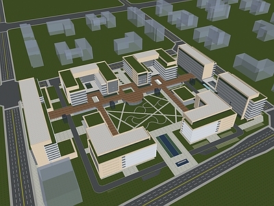 现代医院 养老社区 住院部 诊 多层办公楼