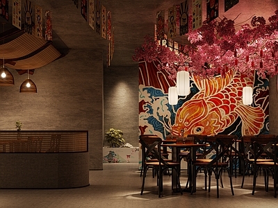 日式酒吧 椅 挂画 装饰小件