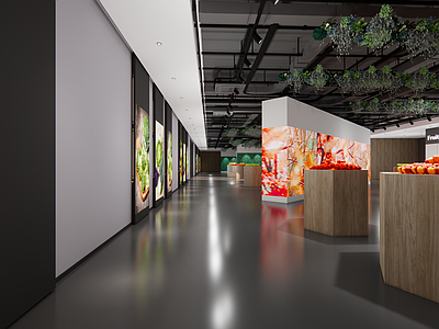 现代田园综合体展厅 水果 展览厅 宣传厅