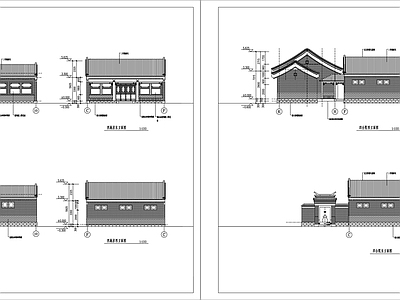 四合院建筑设计CAD图 施工图