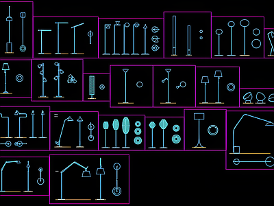 灯具CAD图纸 图库