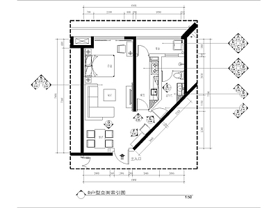 现代异形公寓设计 施工图