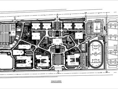 校园园林绿化调整图 施工图