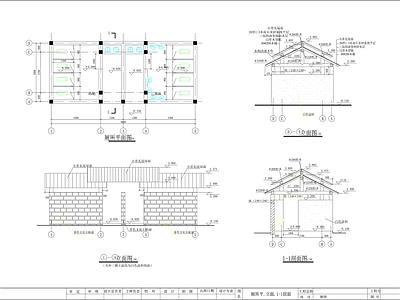 新中式厕所施工图纸cad