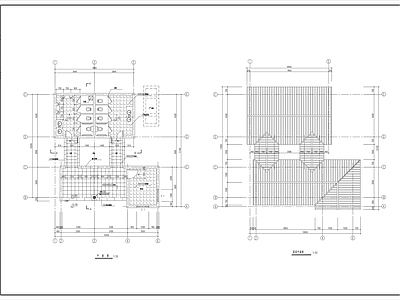 新中式仿古厕所施工图纸cad