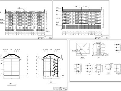 新中式新农村建筑 施工图 自建房