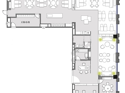 五星级酒店行政酒廊平面图 施工图