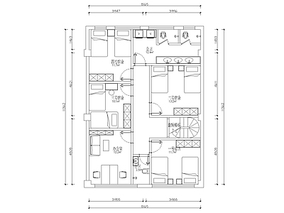 足浴店平面方案 施工图