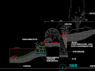 现代湖泊水景驳岸做法10套 节点详图 休闲景观